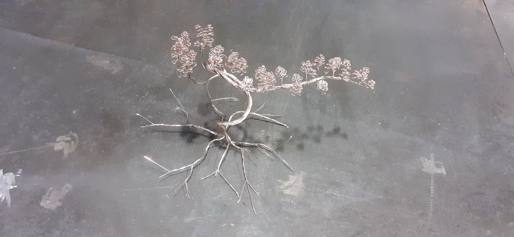 Vand flori de metal.copaci din fire