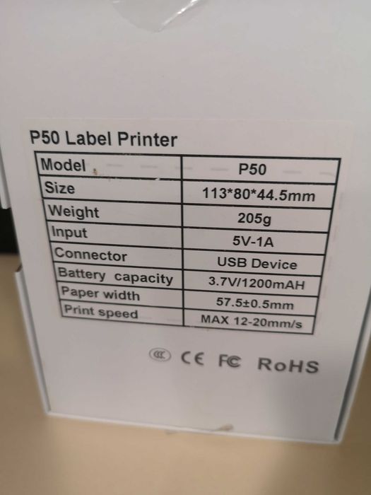 Нов Mini Label Printer Marklife P50,Bluetooth термопринтер,без мастило
