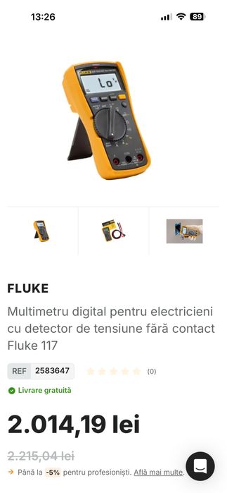 Fluke 117  multimetru