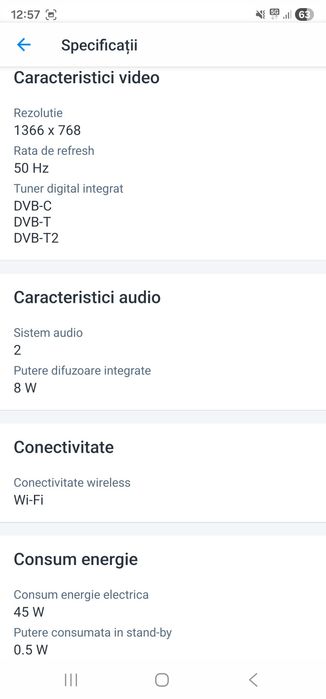 Televizor Smart LED Nei 32NE4505, 80 cm, HD