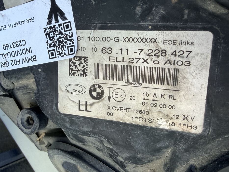 Far BMW seria 7 F01 Stanga/Dreapta complet Europa adaptiv
