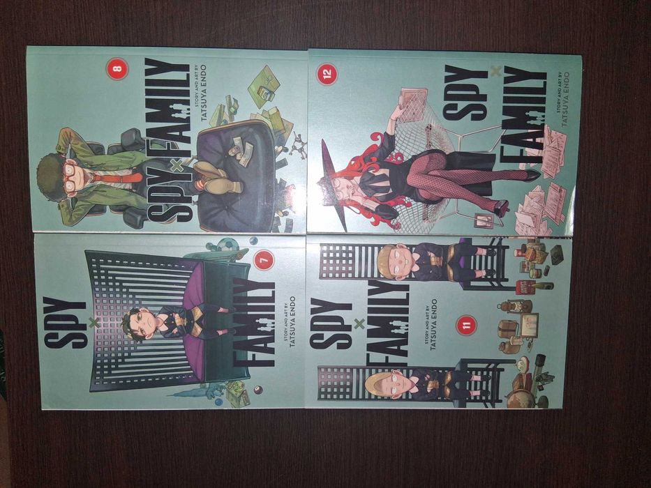 Manga Spy x Family vol 1-8; vol 11-12