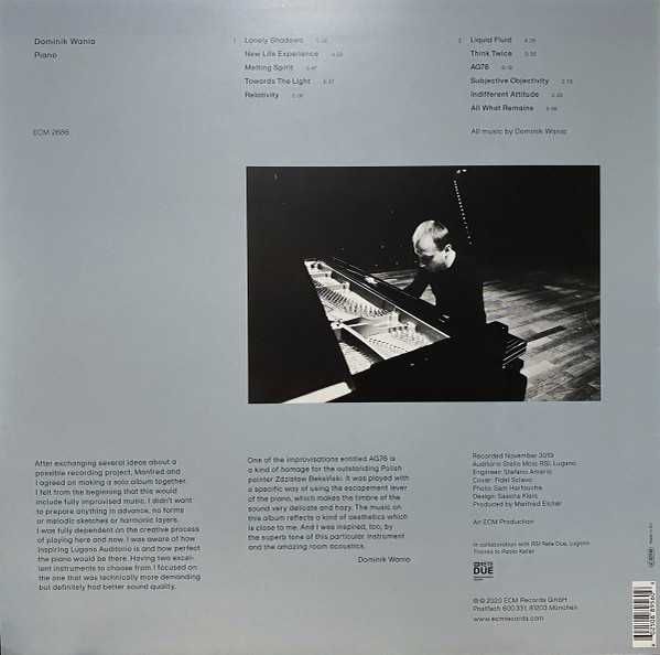 Disc vinil Dominik Wania - "Lonely Shadows" (2020)
