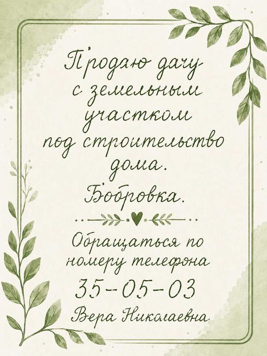 Продам дачу на Бобровке