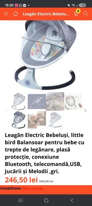 Scaun masa chicco + cadou leagăn electric
