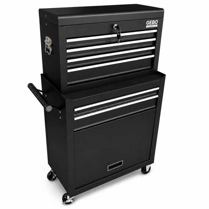 Dulap metalic pentru scule 2 piese 6 sertare gebo tools