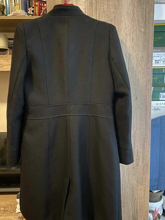 Черно елегантно дамско женско палто размер М