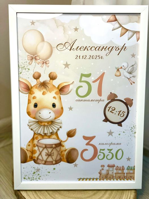 Персонализирана бебешка визитка