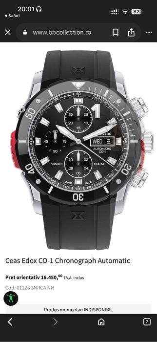 Ceas edox automatic co-1