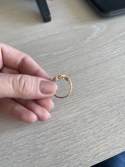 Inel aur galben 14k cu safire