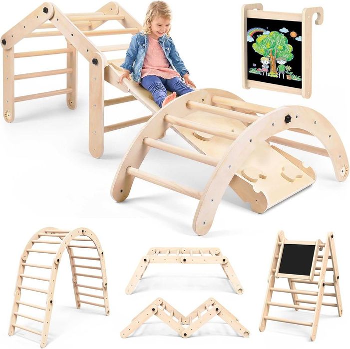 Дървен Монтесори катерушка комплект 7 в 1 CozyLazy