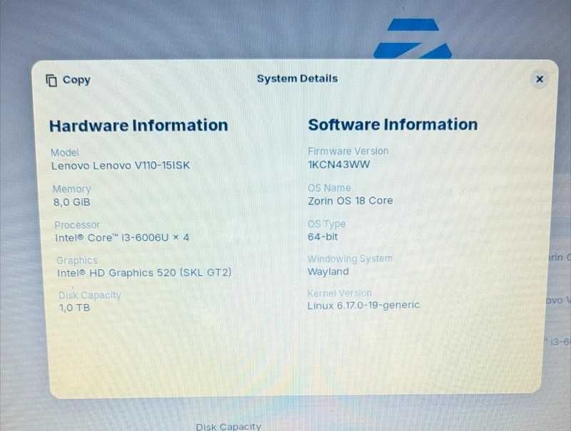Laptop Lenovo V110-15ISK – Performanță și Stocare Masivă (1TB)