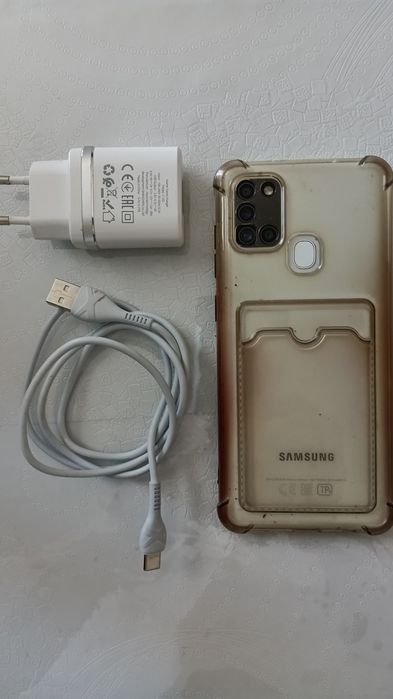 Самсунг А21s в отл сост белый