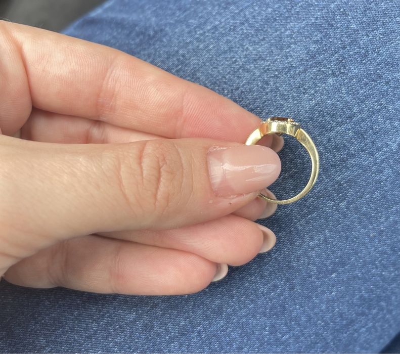 Inel aur galben 14k cu piatra sultanit