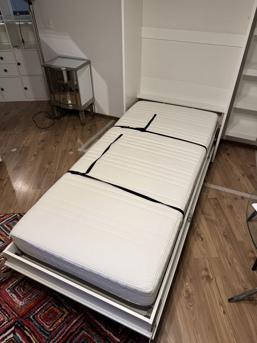 Pat rabatabil cu saltea (90x200)