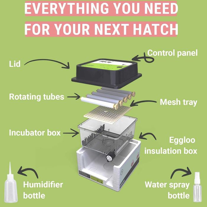 Чисто нов инкубатор за 12 яйца OKKÖBI с автоматично обръщане на яйцата