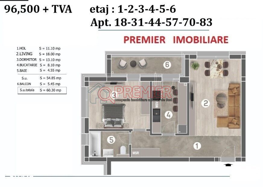 REDUCERE 2.000 € | 2 Camere Grand Arena - Postalionului