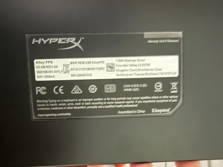 Tastatura gaming HyperX Alloy FPS