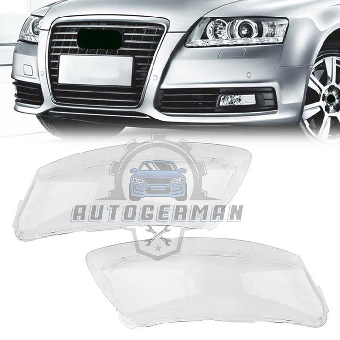 Капаци фарове Audi A6 C6 06-11 стъкло фар крушки Ауди А6 Ц6 xenon оптика предни светлини прозрачен капак рефлектор баласт запалка фаровете халогенни