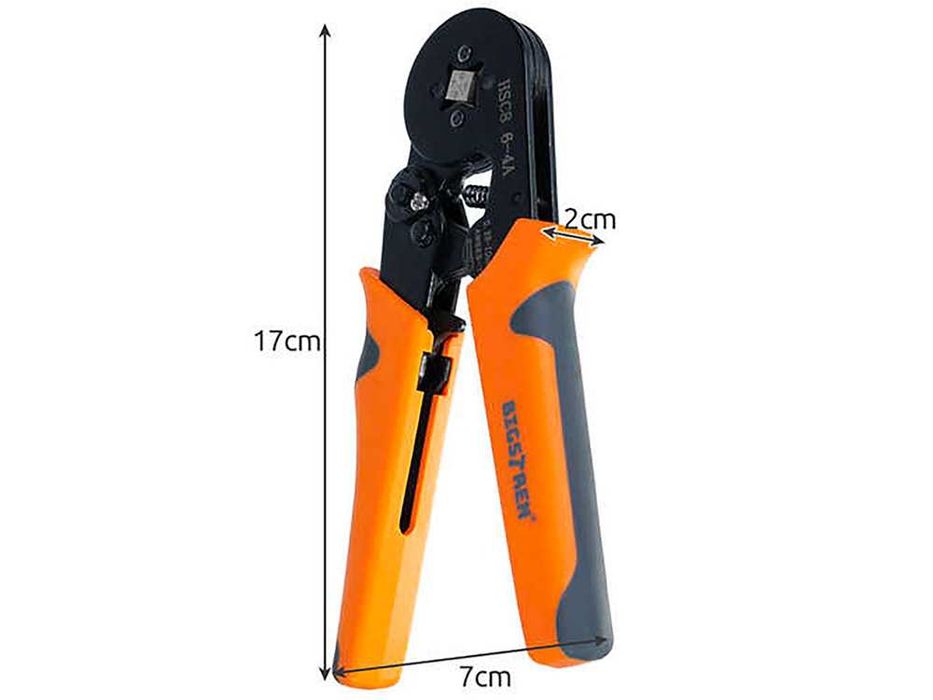 Клещи за кримпване, 170 мм, 0.25-10 кв.мм, BIGSTREN, с 1200 обувки