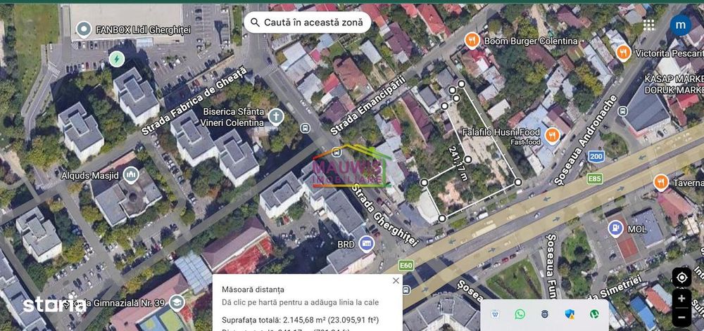 Teren Premium 2.124 mp,  Șos. Colentina,Ideal servicii Drive-Thru, etc