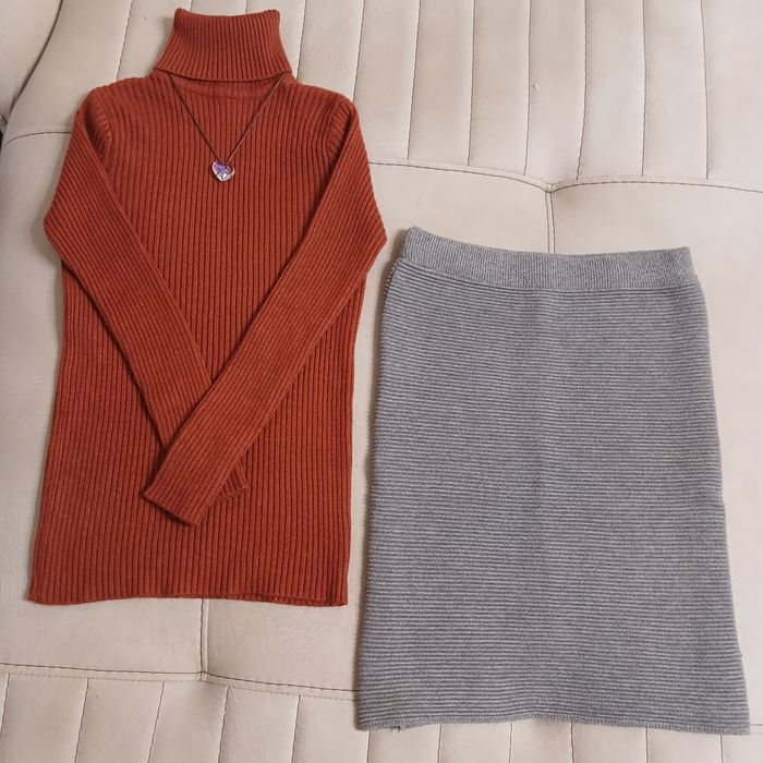 Водолазка + юбка