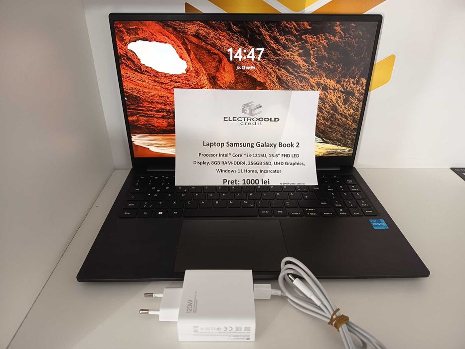 Laptop Samsung Galaxy Book 2 i3-1215U/8GB RAM/SSD 256GB/UHD Graphics/15.6'' FHD/Windows 11/Incarcator 120W ID10457