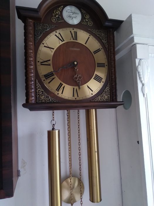 Ceas cu doua greutati Junghans Dugena Tempus fugit 1970 1980