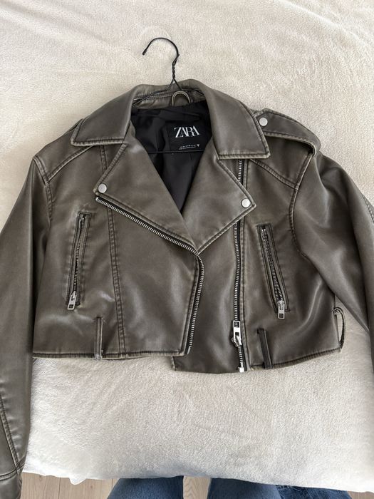Късо кожено яке Zara