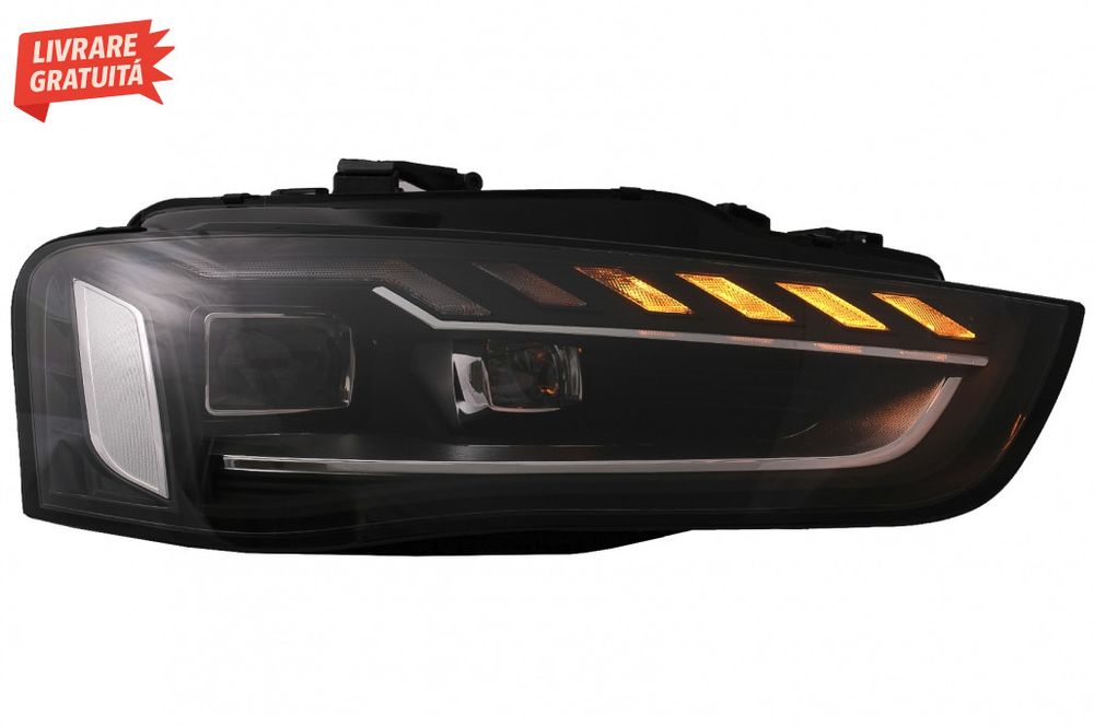 Faruri Full LED Audi A4 B8.5 Facelift  (2012-2015) Negru Semnal Dinami