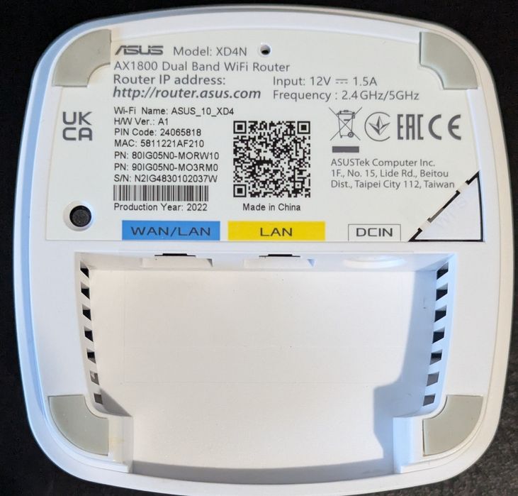 Router ASUS WiFi 6 AX1800 ZenWiFi Mini XD4