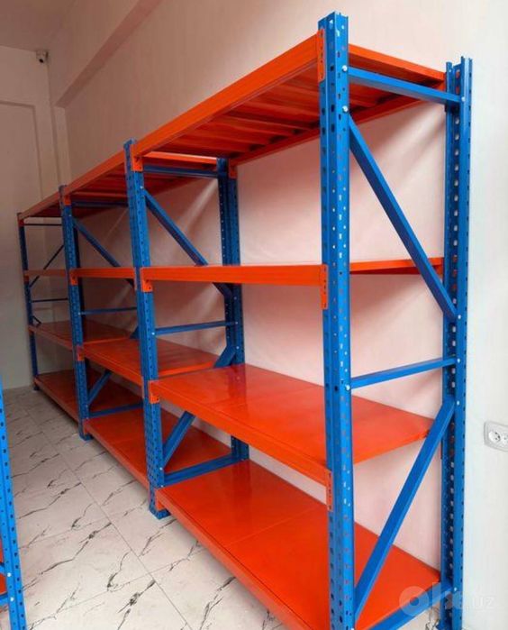 Metall stellaj 200–800 kg, do‘kon va ombor uchun polka