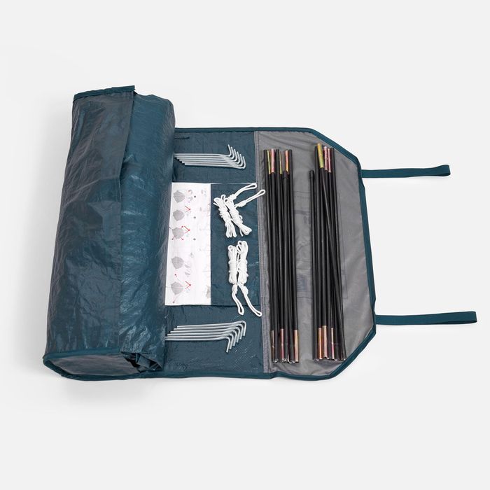 Cort de camping 3 locuri, Mh100 gri - No - produs resigilat Decathlon