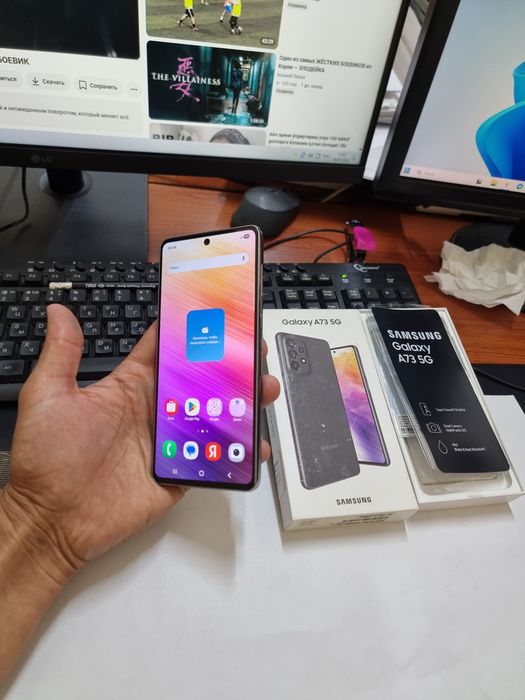 Samsung A73 5G 8/128gb ideal ochilmagan usta kurmagan aybi yuq tozza