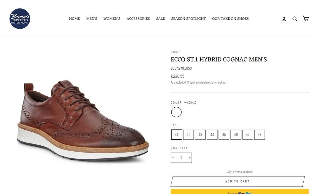 Pantofi derby 43 43.5 premium ECCO piele naturala moale negru