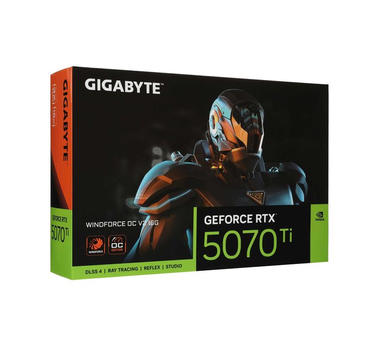 - Видеокарта Gigabyte RTX 5070 Ti WINDFORCE OC V2 16GB