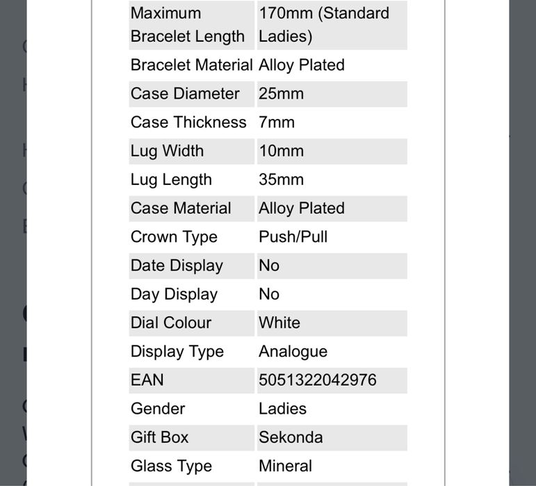 Женские часы Sekonda