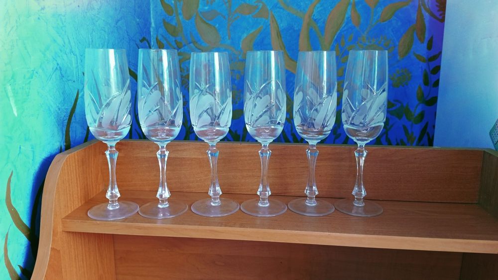 Фужеры для шампанского из хрусталя