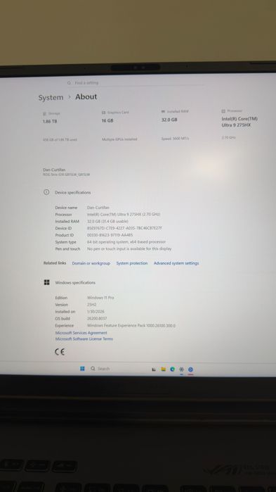 Laptop Gaming Asus Rog Strix G18