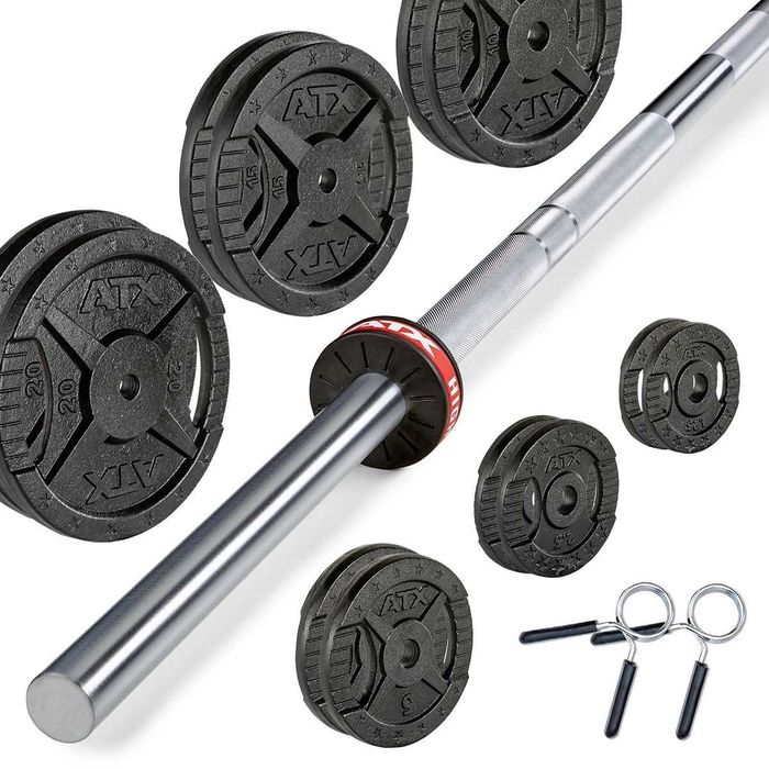 Комплект Щанга 120 кг 30 мм – Метални Дискове / Фитнес Оборудване