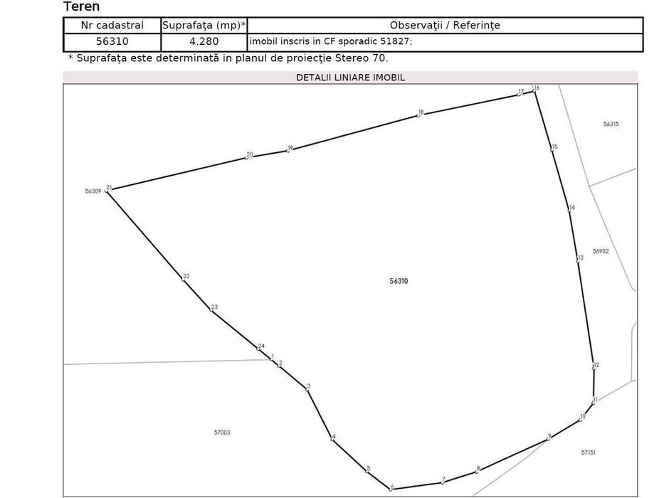 Teren intravilan 4.280 mp - Dobreni, Neamț - asfalt, 65 m deschidere