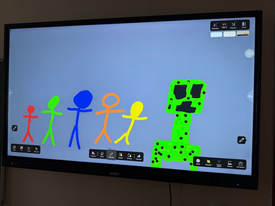 Интерактивная панель/доска MAXON PF-65 (8/128Gb) 4K