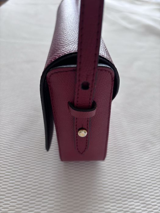 Geanta Musette piele naturala rosie