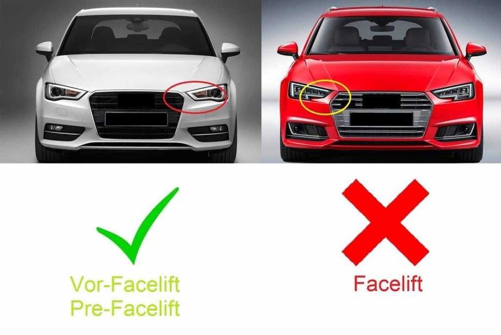 Решетка без емблема АУДИ А3 8В Audi A3 8V S-Line S3 RS3 черна с хром