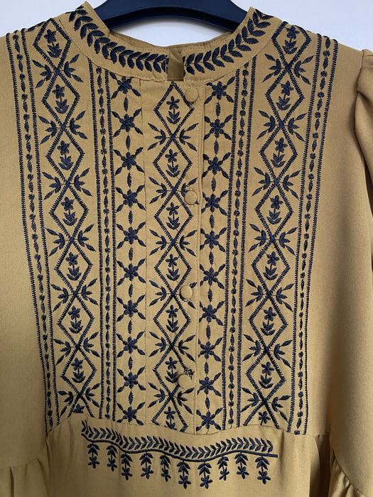 Дълга дамска рокля с етно мотиви, р-р L