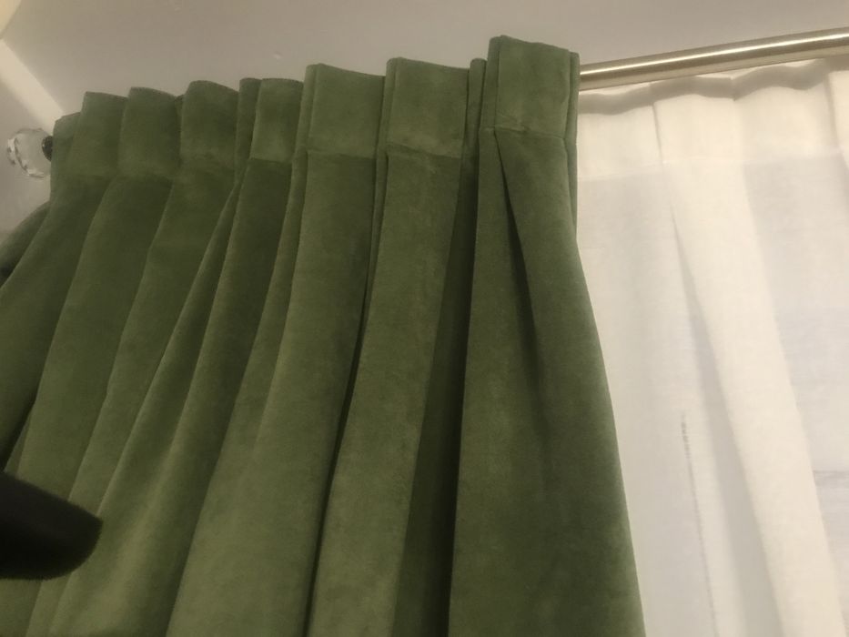 Draperii catifea verde, noi, executate la Sophia Home
