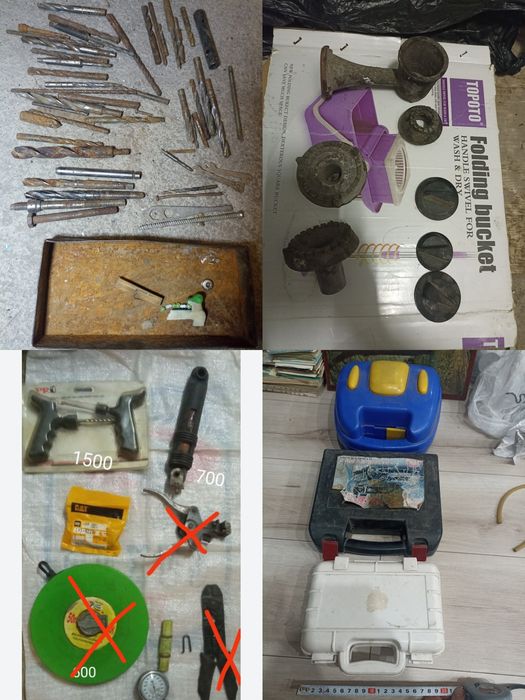 Стеклорез, напильник,книги про сад огород