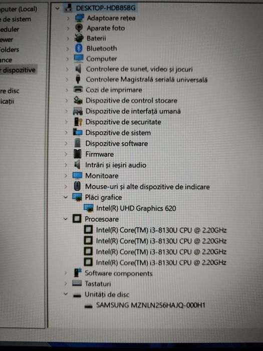 Laptop HP / i3- 8130U / ssd 256 GB / 8 GB RAM /