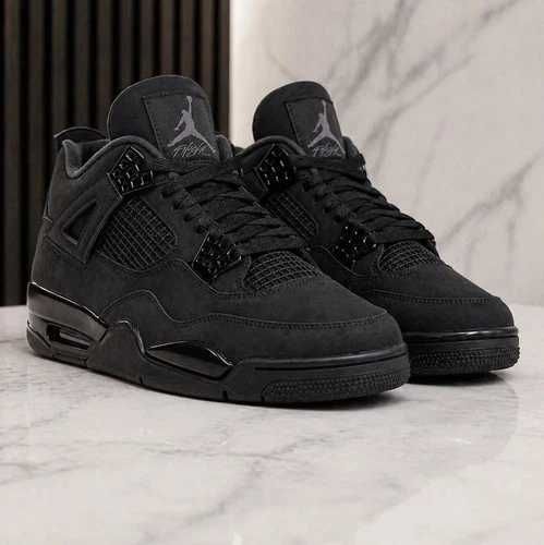 Sneakers Jordan4 Black Cats cu eticheta (nu Nike, Gucci, Adidas, Balenciaga)