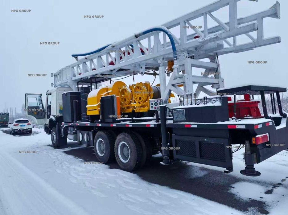 Мобильная  роторная буровая машина 1000 метр  HOWO 6х6 вездеходный